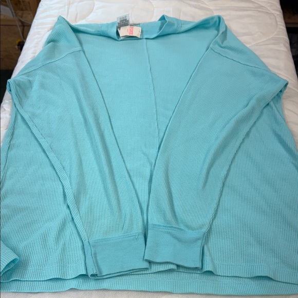 PINK Victoria's Secret Aqua Turtleneck Top - Picture 4 of 4
